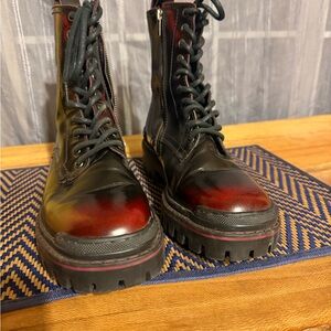 Steve Madden Black and Red Men's Boots